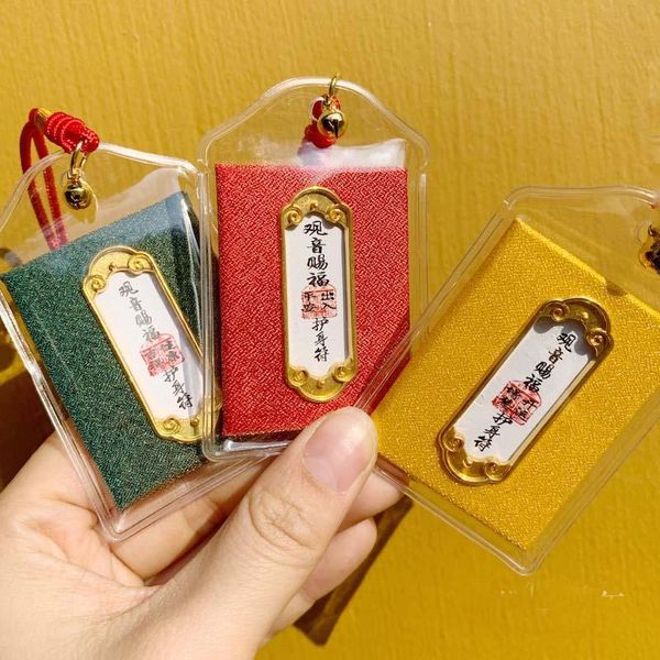 

decorative objects & figurines geomantic omen master tool buddhism good luck safety health avalokitesvara guanyin buddha golden card amulet