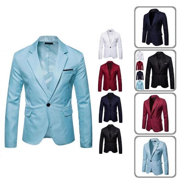 

men's suits & blazers stylish suit jacket regular sleeve outwear pockets lapel coat men blazer, White;black