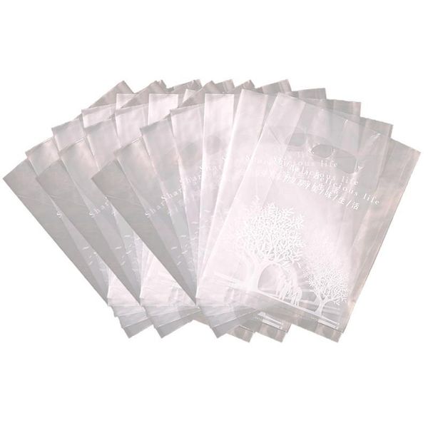 

hanging baskets 100 pcs food grade plastic safe bakery bags take out takeaway service for dessert pastries cookies bread