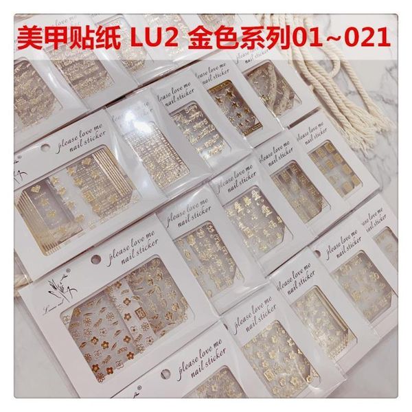 

[gold] lu2 nail art sticker decal patch japanese synchronous letter light gold blessing word,lu01-g01-20 stickers & decals1, Black