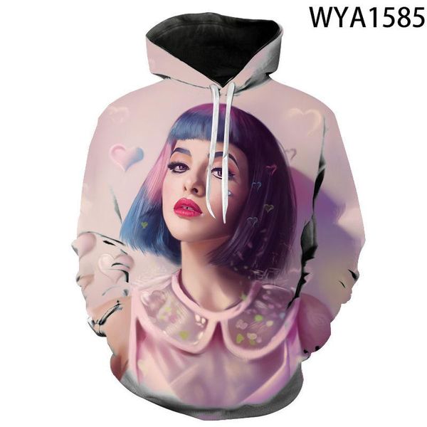 

men's hoodies & sweatshirts 2021 spring streetwear fashion boy girl child melanie martinez 3d printed hoodie sweatshirt coat, Black