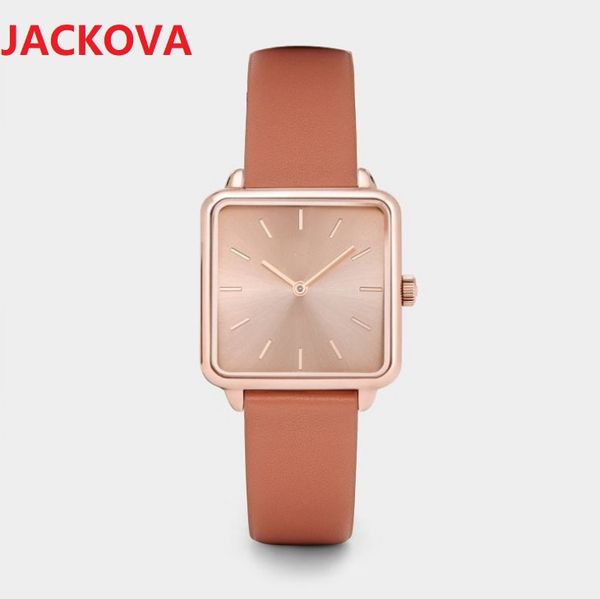 Moda Clássica À Prova D 'Água Militar Luxo Relógio Quartzo Simples Square Dial Designer Couro Cinto de Couro Relógio Mulheres Relógio de Pulso Reloj