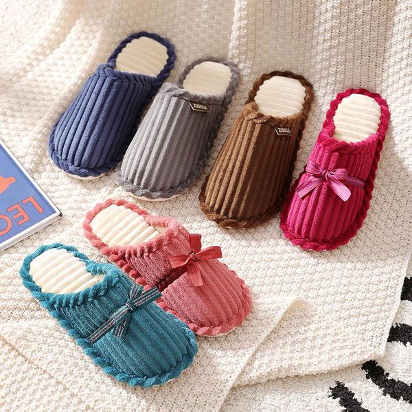 

women's winter women slippers shoes woman for indoor room home slipers female house sleeper guests warm plush fur velvet, Black