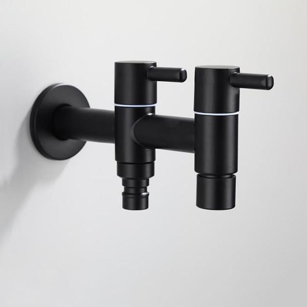 

bathroom sink faucets garden faucet washing machine wall mounted mop taps black 304 stainless steel basin decorative outdoor torneira parede