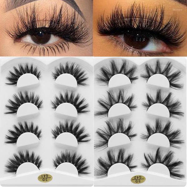 

pairs 3d mink hair criss-cross irregular false eyelashes natural thick long eye lashes wispy makeup beauty extension tools1