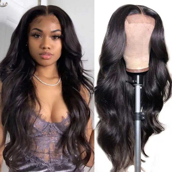 

lace wigs florrety body wave human hair 13x4 front 4x4 closure pre plucked brazilian remy weave 180% density, Black;brown
