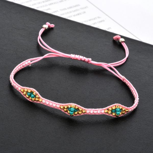 

souvenirs woven bracelet japanese rice bead wax thread adjustable bohemian