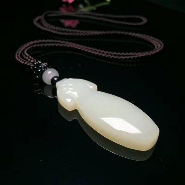

lockets h43#exquisite hetian jade cheongsam pendant, Silver