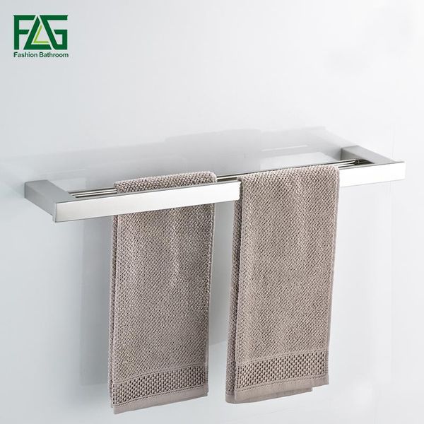 

towel racks flg mirror polished double bars holder rack bathroom accessories stainless steel pole g120-02mm