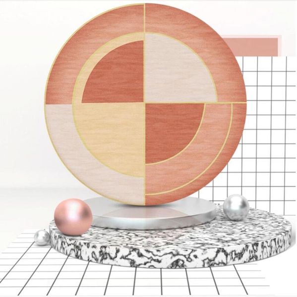 

carpets ins pink geometric pattern living room carpet round rugs for modern bedroom decor non-slip kids bedside area rug