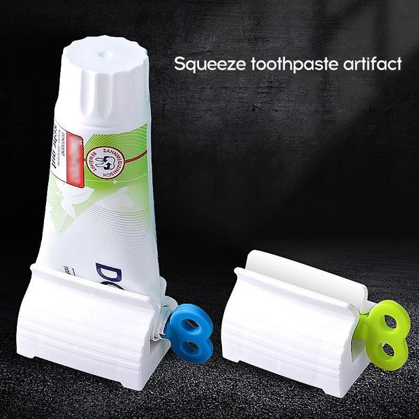 

cute manual toothpaste tube squeezer home use abs clip cleansing cream dispenser stand toiletries toothbrush holders
