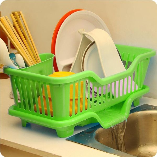 

hooks & rails 2021 portable home washing holder drain basket pp great kitchen sink dish drainer drying rack organizer blue pink white tray
