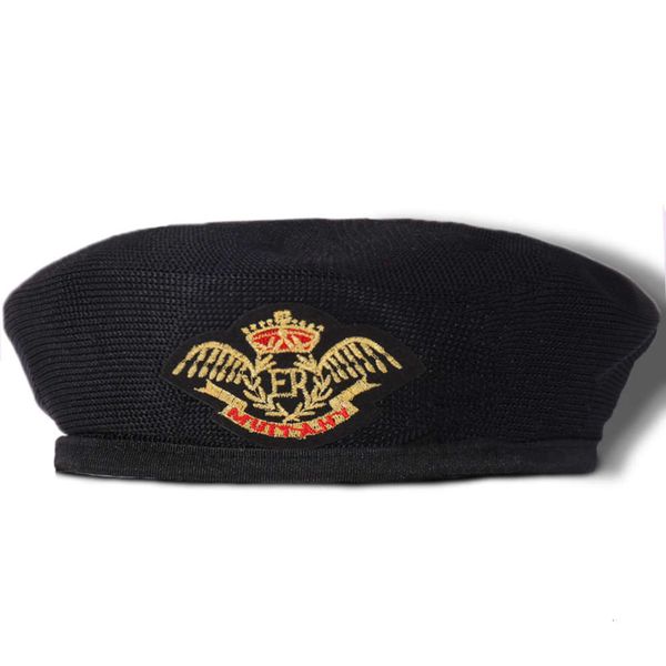 

children's mesh army fan breathable knitted beret, Yellow