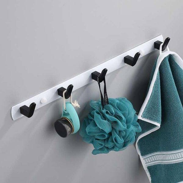 

robe hooks white black solid coat hook bathroom clothes row stainless steel door rear for cap,coat,key kitchen wall