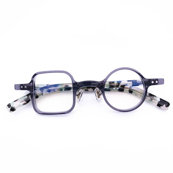 

belight optiacl acetate square with round glasses frame men women prescription eyeglasses retro optical frame eyewear 226-1, White;black