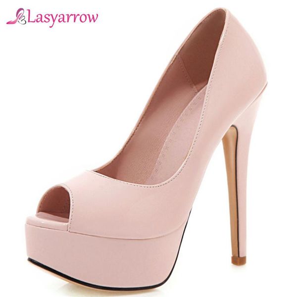 

sgesvier summer women's thin high heels pumps platform shoes open toe stiletto slip on ladies party dress j785, Black