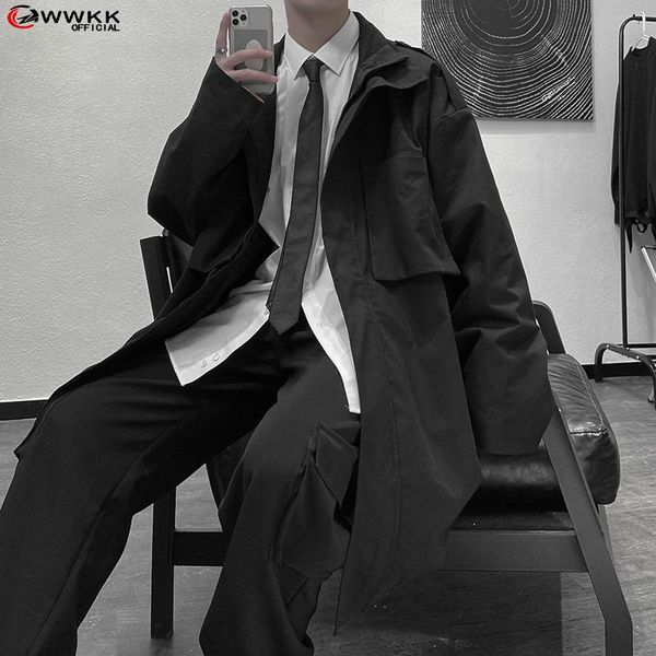

spring and summer 2021 pioneer hooded men's jacket casual windbreaker zipper thin section men jackets, Black;brown