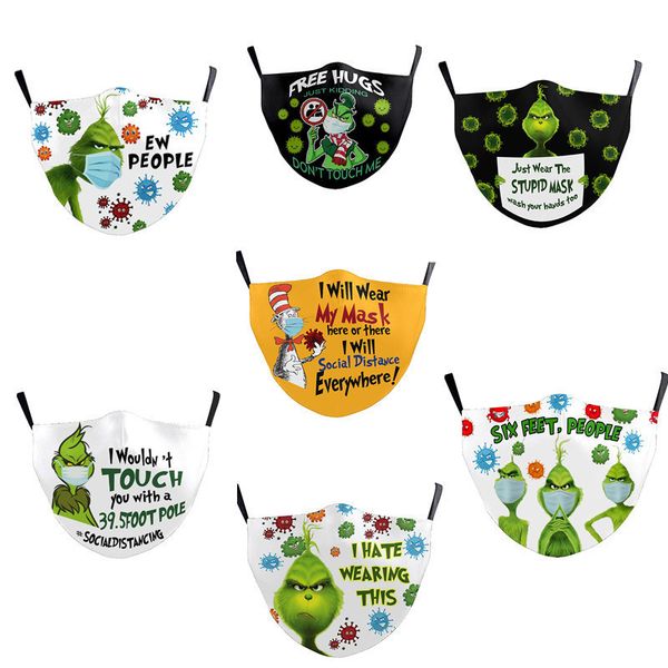 

factory outlet masks christmas geek 3d digital printing dust-proof washable breathable children's mask can put the filter