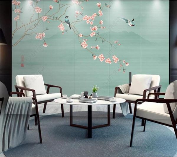 

wallpapers papel de parede concise flowers and birds 3d wallpaper,living room tv wall bedroom papers home decor bar cafe mural