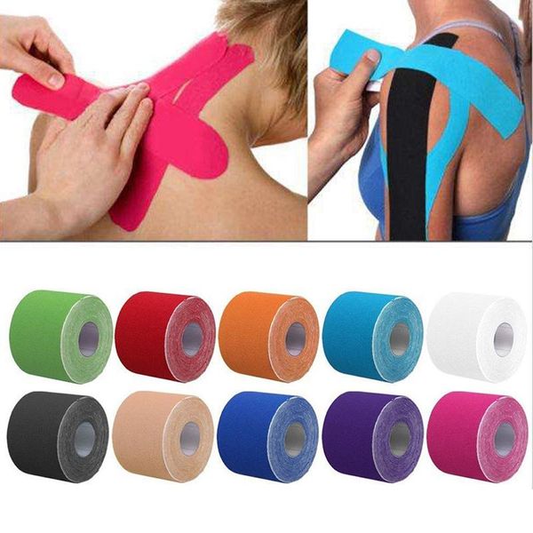

elbow & knee pads 2size kinesiology tape athletic sport recovery strapping gym fitness tennis running muscle protector scissor, Black;gray