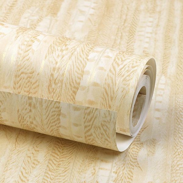 

53cmx10m nordic style modern minimalist non-woven feather wallpapers fashion living room bedroom background ink dyeing household