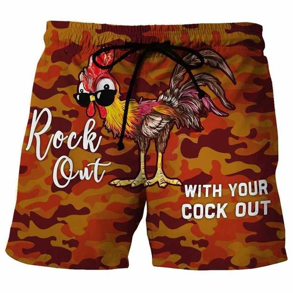 

2021 men's quick dry beach printed casual two side pocket shorts, White;black