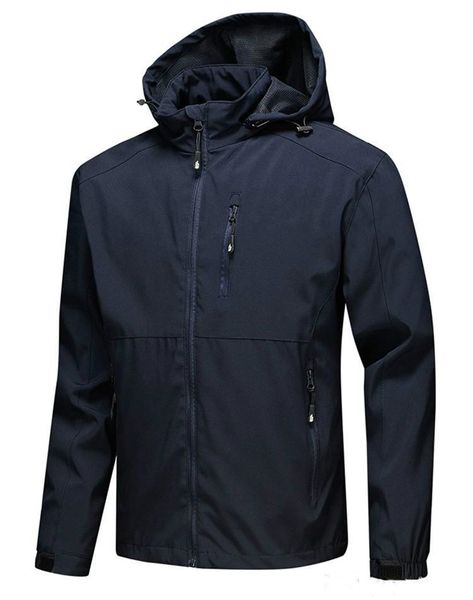 Neue klassische wind- und wasserdichte hochwertige lässige Herrenjacken, modische Fleece-Ski-Daunen- und Schnee-Softshell-Mäntel, Schwarz, Grau, Blau