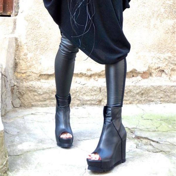

boots season down fish mouth inclination tall woman women's, Black