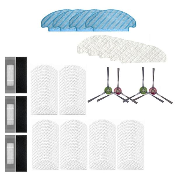 

vacuum cleaners 1set side brush filters mop cloth for ecovacs deebot ozmo t8 & 100pcs disposable rags