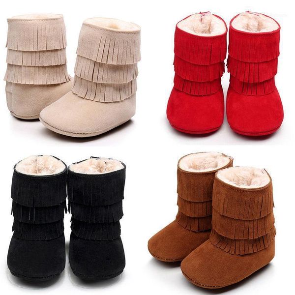 

first walkers born infant baby boys girls kids infantil winter warm snow boots fur toddler anti-slip soft sole shoes booties mocassins 0-2y1