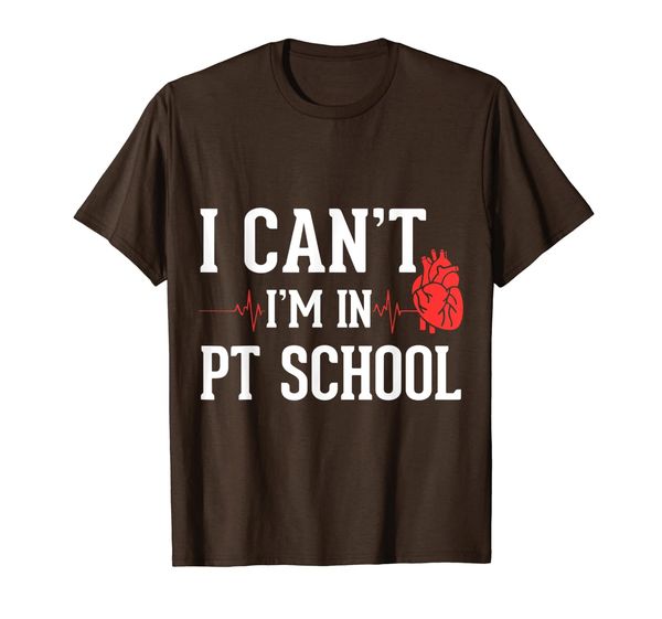 

i am in pt school physical therapy students t-shirt, White;black