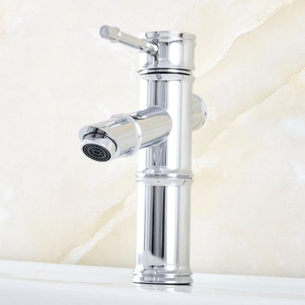 

polished chrome brass bamboo shape single handle lever deck mount wet bar bathroom vessel sink faucet mixer tap one hole asf821 faucets