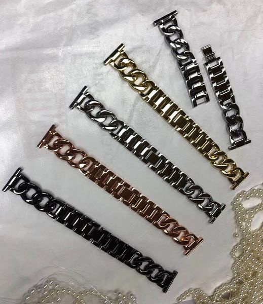 

watch suitable for metal strap fashion sport denim single chain, Black;brown