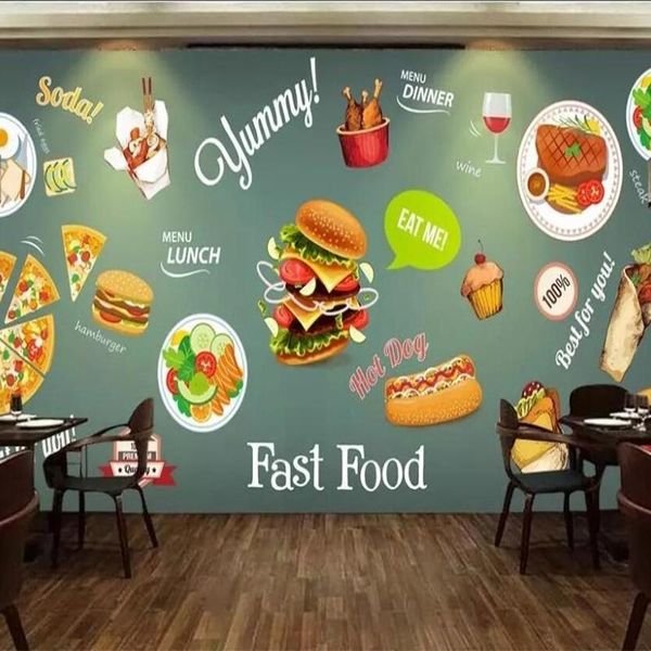 

custom po wallpaper 3d hand painted western pattern restaurant snack bar background wall mural papel de parede wallpapers