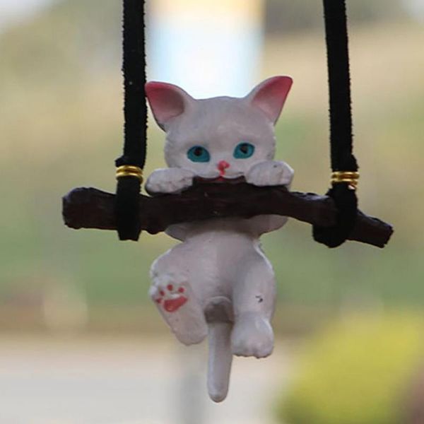 

interior decorations car pendant cute swing cat rearview mirror decoration birthday gift auto decoraction ornaments dropshipp