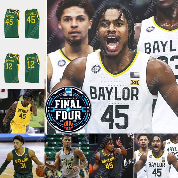 

ncaa baylor bears basketball jersey jared butler macio teague mark vital 0 flo thamba 10 adam flagler l.j. cryer turner zach loveday 23 tcha, Black;red