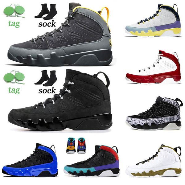 

mens sneakers jumpman 9 9s basketball shoes iridescent racer blue change the world motorboat jones university gold size 40-47 womens sports