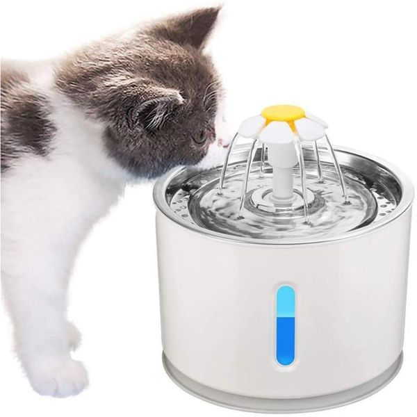 

cat bowls & feeders pet dog water fountain electric automatic feeder dispenser container led level display for dogs cats drink