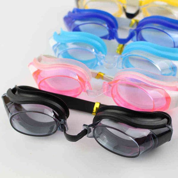 Verstellbare Schwimmbrille für Erwachsene, Kinder, Kinder, Schwimmbrille, Brillen mit Ohrstöpsel, Nasenklammer, Schwimmbecken-Zubehör, Y220428