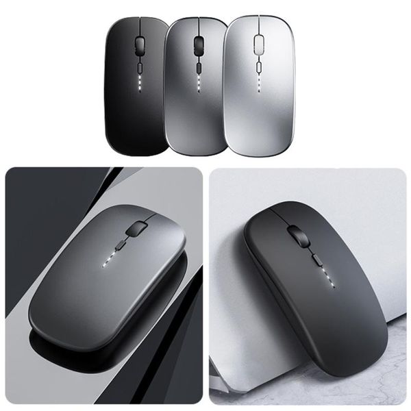 

mice led wireless mouse rechargeable slim silent 2.4g portable 1600dpi for notebook pc lapcomputer desktop