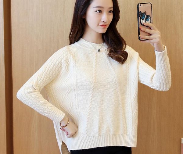 

women's sweaters 2021 woman with style fashion long sleeve set head round collar sweater, White;black