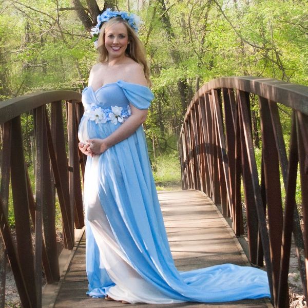 

sky blue women's prom dresses flowers appliqued off the shoulder party gowns 2022 customise maternity pgraphy dress, Black