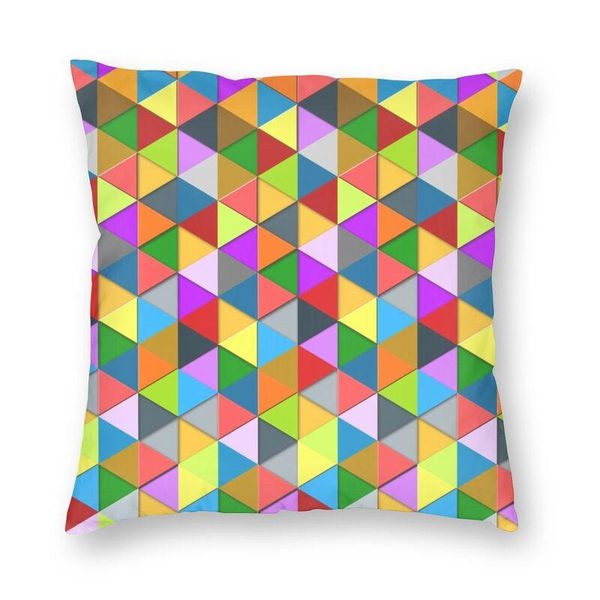 

cushion/decorative pillow soft colorful triangle galore geometric pattern throw case home decor a riot of colours cushion cover pillowcase f