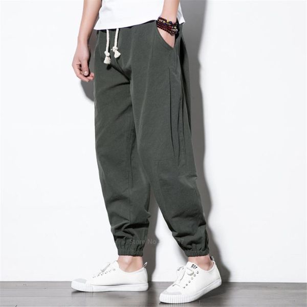 

men's pants japanese asian style pant for men kimono haori vintage chinese male leggings trousers maxi m-5xl ethnic clothing, Black