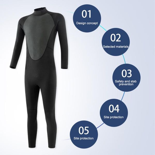

3mm men full bodysuit wetsuit warm suit stretchy swimming surfing suitsurfing one piece wet snorkeling swim wear