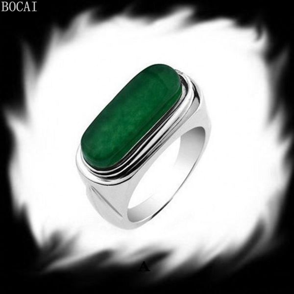 

cluster rings s925 pure silvernatural stoe men's ring thai fashion domineering personality european and american male for men, Golden;silver