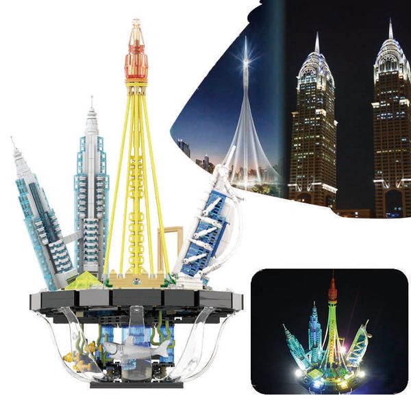 

landmark buildings city skyline house dubai berlin venice street view creator urban architecture building blocks toys kids gifts 1008