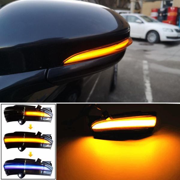 

dynamic turn signal side mirror blinker indicator sequential light for fusion mondeo 2013 2014 2021 4th. led emergency lights