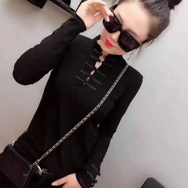 

ladies chinese new black tang suit pullovers plate buttons slim long sleeve chinese style clothing women 11579, Red