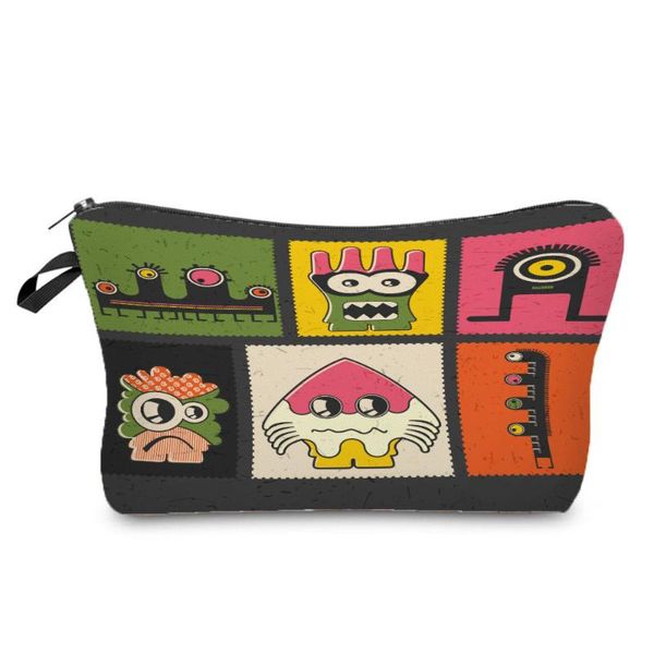

fashion printed cartoon cosmetics organizer bag daily use women's makeup portable storage bags for kids small pencil cases cosmetic &